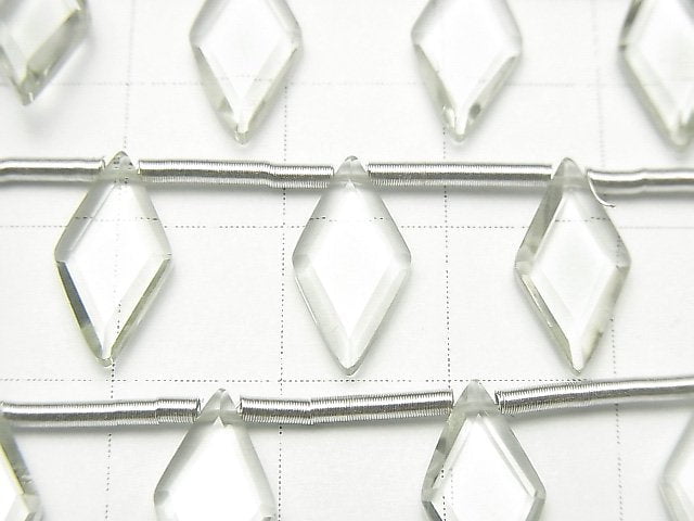 High Quality Green Amethyst AAA Diamond Shape 14x7mm 1strand (8pcs)