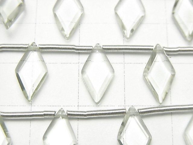 Améthyste Verte de Haute Qualité Forme Diamant AAA 14x7mm 1 fil perles (8pcs)