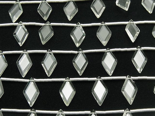 Hochwertiger grüner Amethyst AAA Diamantform 14x7mm 1Strang Perlen (8Stück)