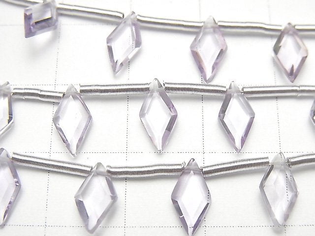 High Quality Pink Amethyst AAA Diamond Shape 10x5mm 1strand (8pcs)