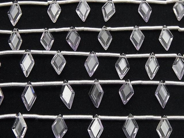 Améthyste rose de haute qualité, forme de diamant AAA, perles de 10x5mm, 1 fil (8 pièces)