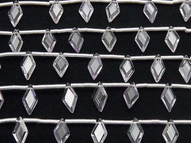 Hochwertiger rosa Amethyst AAA Diamantform 10x5mm 1Strang Perlen (8Stück)