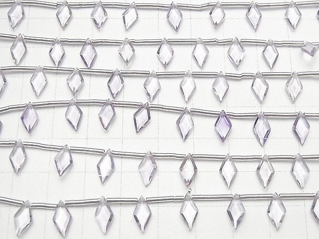 Hochwertiger rosa Amethyst AAA Diamantform 10x5mm 1Strang Perlen (8Stück)