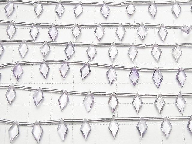 Améthyste rose de haute qualité, forme de diamant AAA, perles de 10x5mm, 1 fil (8 pièces)
