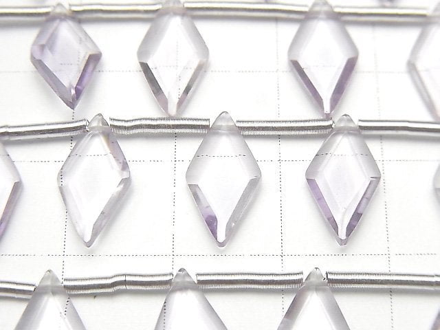 High Quality Pink Amethyst AAA Diamond Shape 14x7mm 1strand (8pcs)