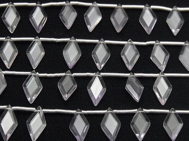 Hochwertiger rosa Amethyst AAA Diamantform 14x7mm 1Strang Perlen (8Stück)
