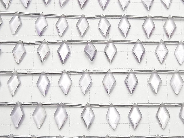 Hochwertiger rosa Amethyst AAA Diamantform 14x7mm 1Strang Perlen (8Stück)