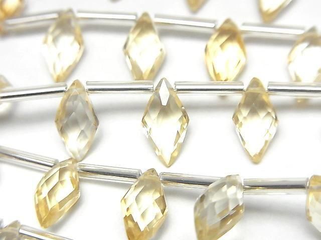 High Quality Citrine AAA Diamond Shape 10x5mm 1strand (8pcs)