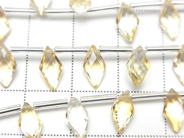 High Quality Citrine AAA Diamond Shape 10x5mm 1strand (8pcs)