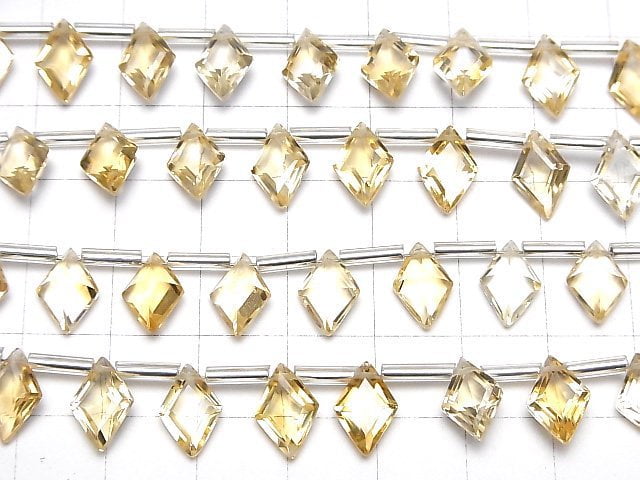 Hochwertige Citrin AAA Diamant facettiert 11x7mm halb oder 1strang Perlen (8 Stück)