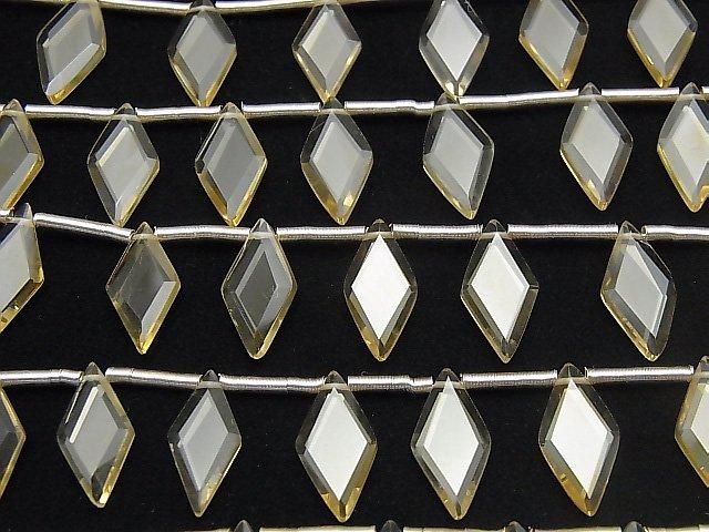 Citrine de haute qualité en forme de diamant AAA 14x7mm 1 fil de perles (8pcs)