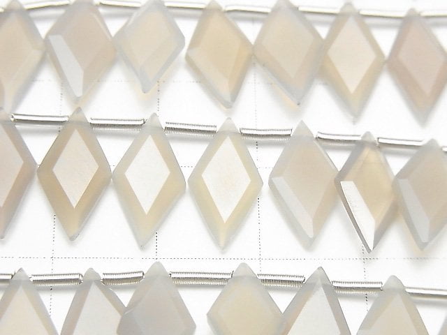 High Quality Gray Onyx AAA Diamond Shape 14x7mm half or 1strand (18pcs)