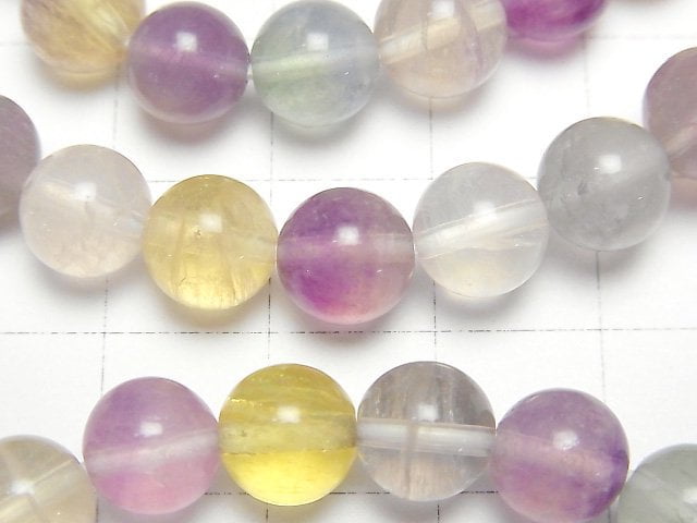 Multicolor Fluorite AA+ Round 8mm Bracelet