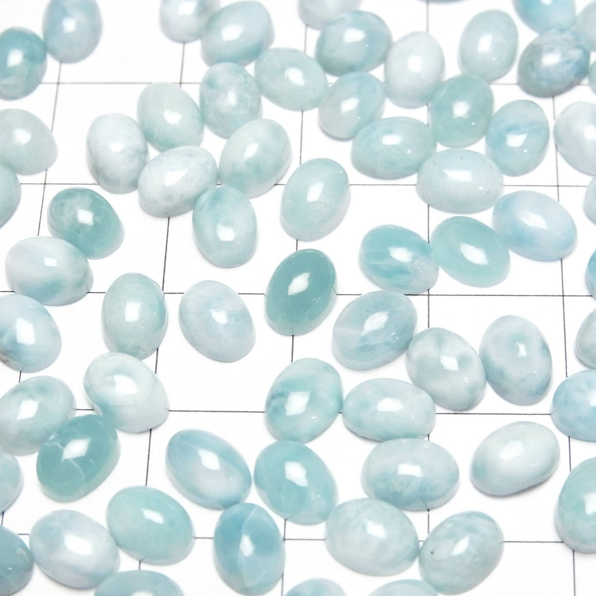 拉利瑪果膠石 AA 級 橢圓蛋面 7x5mm 10顆