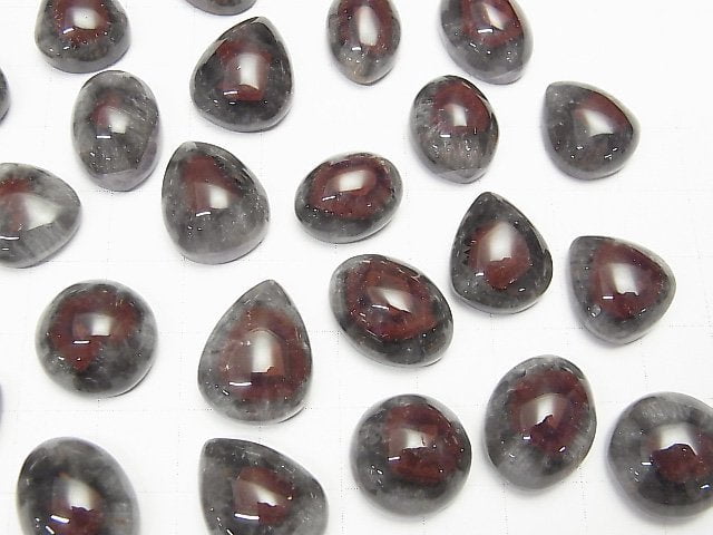 Red Amethyst (Party Color Amethyst) AAA Mix Shape Cabochon 2pcs