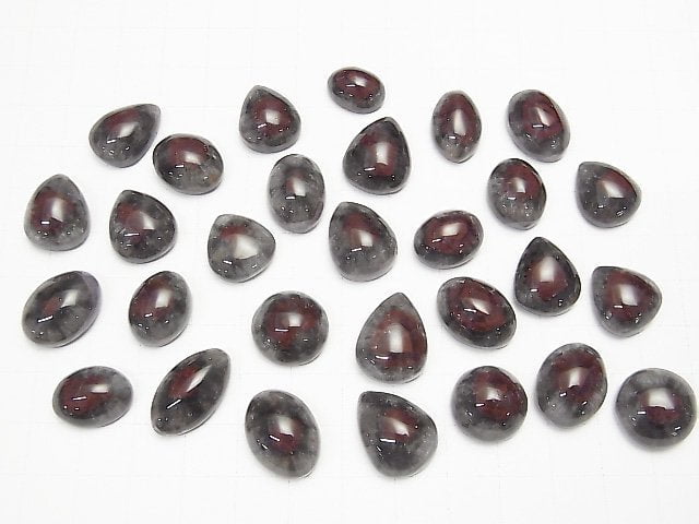 Red Amethyst (Party Color Amethyst) AAA Mix Shape Cabochon 2pcs