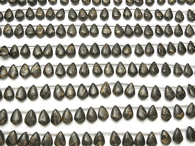 Kupferobsidian AAA Deformation Marquise (Glatt) 12x8mm halb oder 1Strang Perlen (18 Stück)