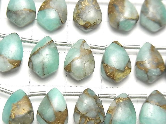Copper Amazonite AAA Deformation Marquise (Smooth) 12x8mm half or 1strand (18pcs)