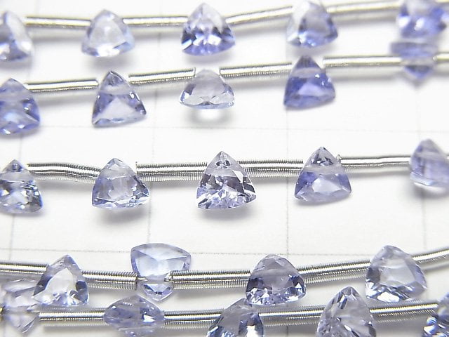 High Quality Tanzanite AAA Triangle Faceted 4x4mm half or 1strand (18pcs)