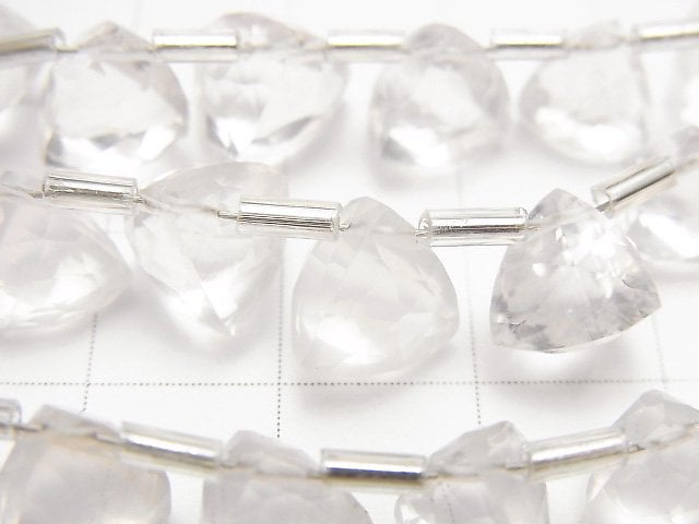High Quality Rose Quartz AAA- 3D Triangle Cut 1strand beads (aprx.6inch / 14cm)