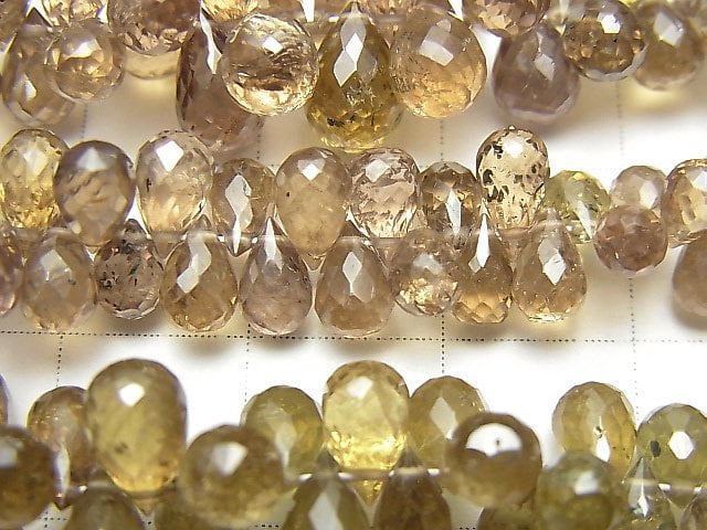 High Quality Color Change Garnet AAA- Drop Faceted Briolette half or 1strand beads (aprx.7inch / 18cm)