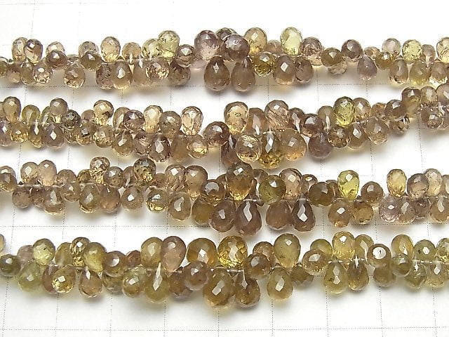 High Quality Color Change Garnet AAA- Drop Faceted Briolette half or 1strand beads (aprx.7inch / 18cm)