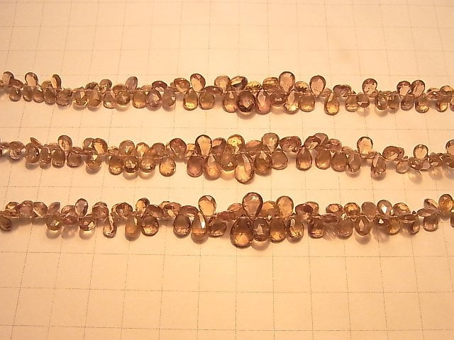 High Quality Color Change Garnet AAA- Pear shape Faceted Briolette half or 1strand beads (aprx.7inch / 18cm)