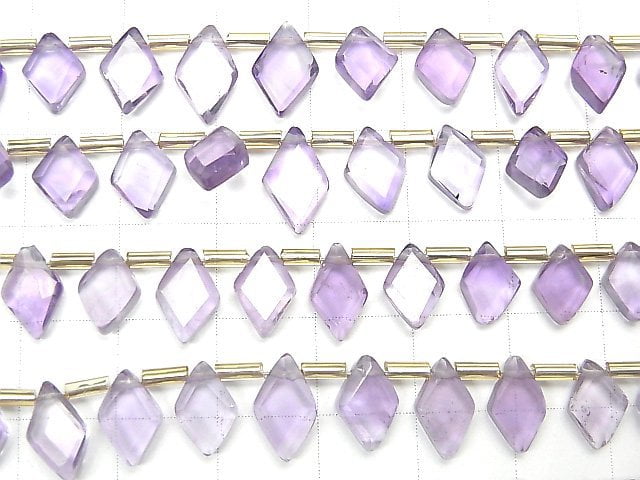 Hochwertiger Amethyst AA++ Diamantform halb oder 1 Strang Perlen (ca. 7 Zoll/18 cm)