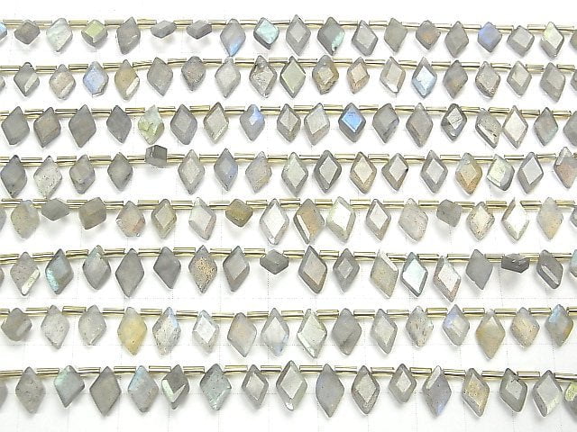 Hochwertiger Labradorit AAA- Diamantform Halb- oder 1-Strang-Perlen (ca. 7 Zoll / 18 cm)
