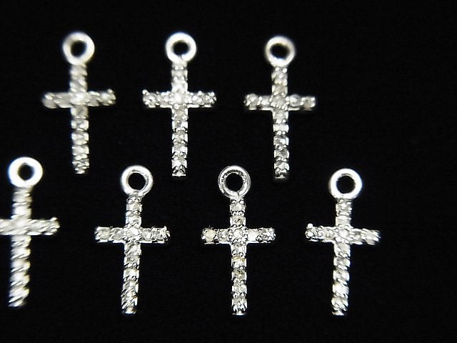 Diamant-Kreuz-Anhänger 10x6x1.5mm Silber925 1 Stück