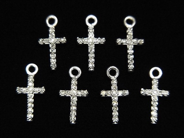 Diamant-Kreuz-Anhänger 10x6x1.5mm Silber925 1 Stück