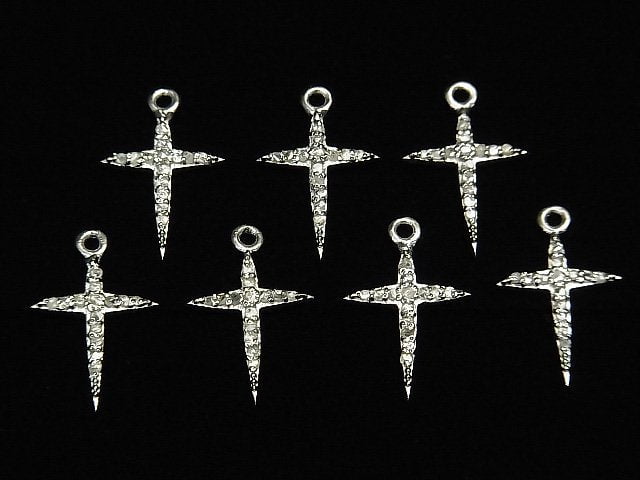 Diamant-Kreuz-Anhänger 14x10x1.5mm Silber925 1 Stück