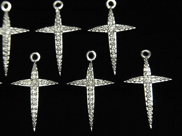 Diamant-Kreuz-Anhänger 18x12x1.5mm Silber925 1 Stück