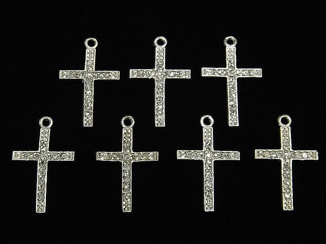 Diamant Kreuz Charm 17x12x1mm Silber925 1Stück