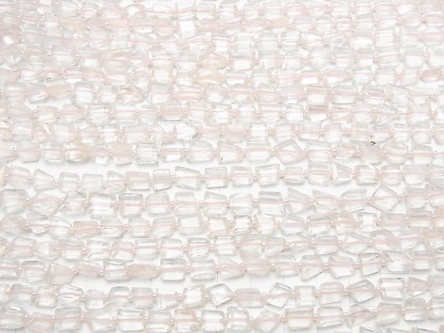 Rosenquarz AAA- Facettierte Nugget 1strang Perlen (ca. 13 Zoll / 32 cm)