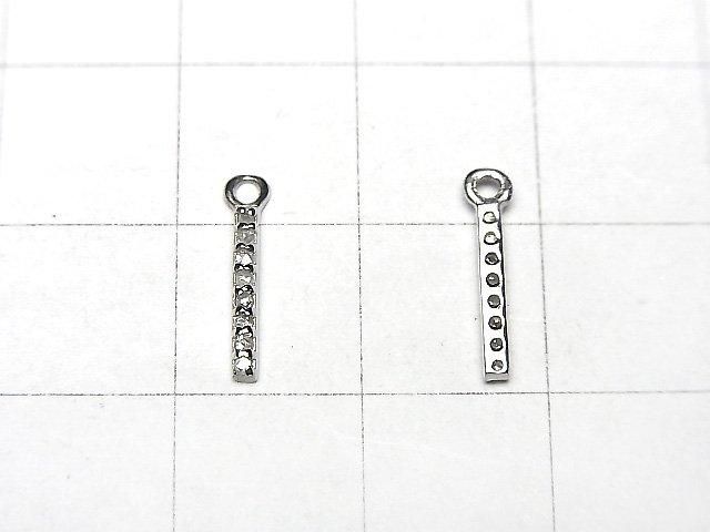 Pendentif Barre Diamant 10x1.3x1.5mm Argent925 1pc