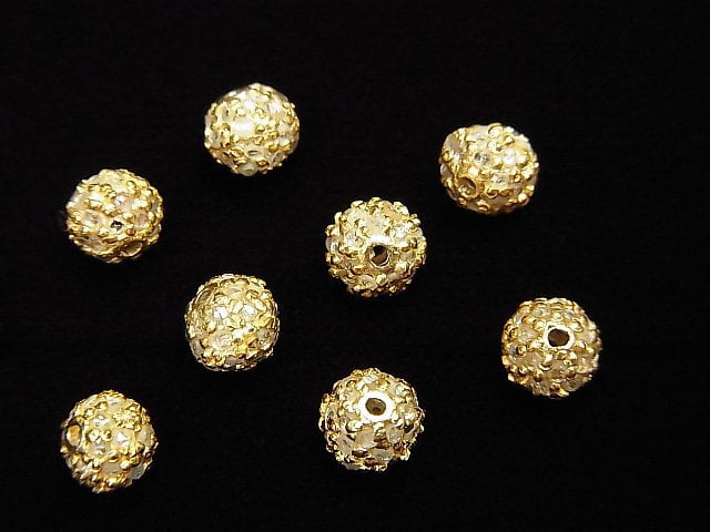 Diamantgefüllte Teile Rund 4mm 18KGP 1Stück