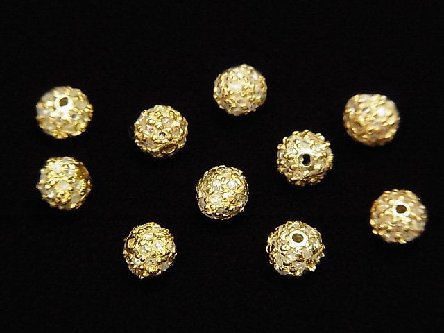 Diamantgefüllte Teile Rund 4mm 18KGP 1Stück