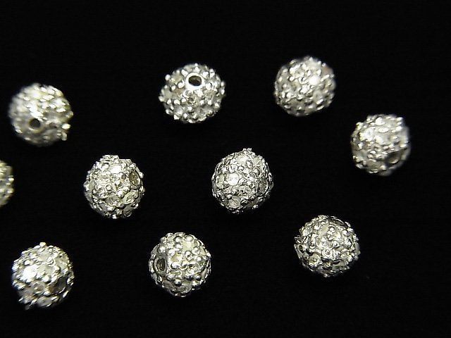 Diamantgefüllte Teile Rund 4mm Silber925 1Stück