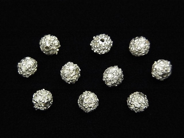 Diamantgefüllte Teile Rund 4mm Silber925 1Stück