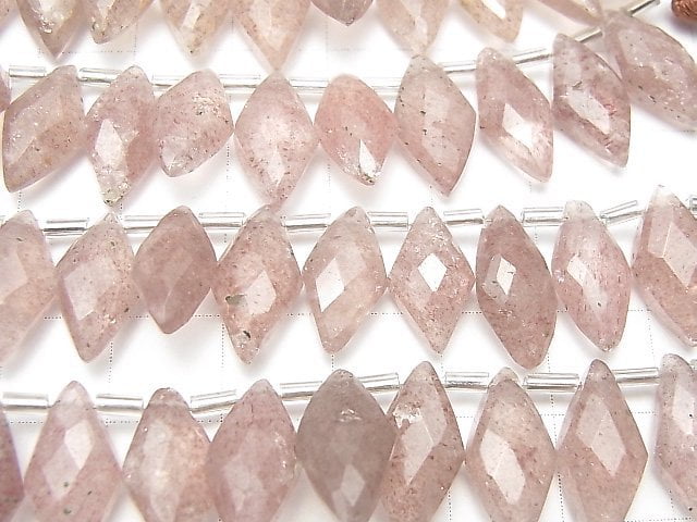 Rosa Epidot AA+ Diamantform 1strang Perlen (12Stück)