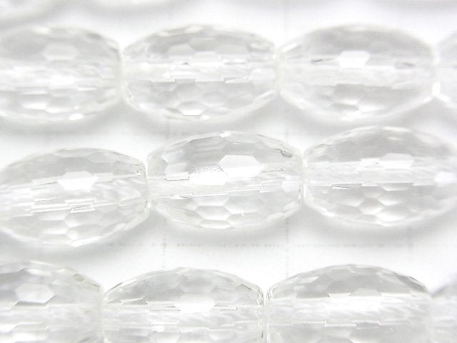 水晶AAA級刻面米珠12x8x8mm半串或1串珠子(約15英吋/37公分)