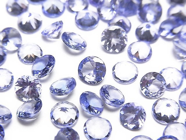 高品質坦桑石 AAA 裸石 圓形刻面 5x5mm 1顆