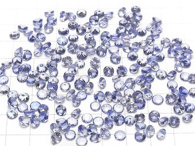 Hochwertiger Tansanit AAA Lose Stein Rund Facettiert 5x5mm 1 Stück