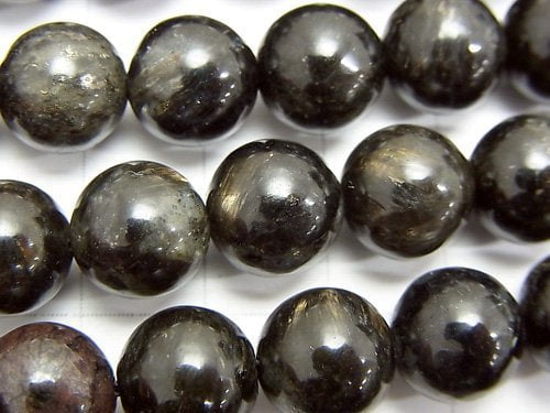 Nuummite Round 10mm half or 1strand beads (aprx.15inch/36cm)