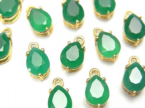 Bezel Setting, Onyx, Pear Shape Gemstone Beads