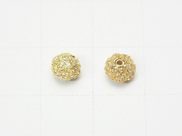 密鑲鑽石圓形 5mm 18KGP 1個