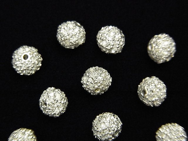Diamantgefüllte Teile Rund 5mm Silber925 1Stück