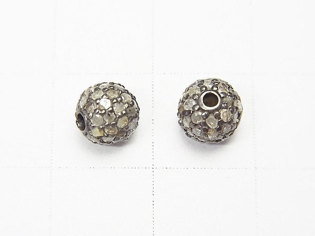 鑲鑽零件 圓形6mm 純銀925 硫化處理 1個