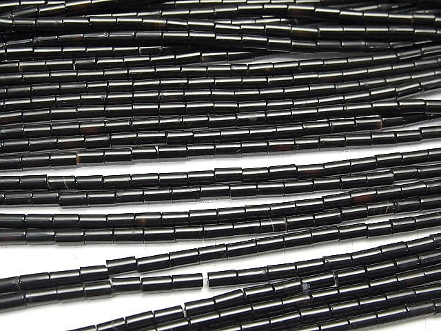 Onyx AAA- Tube 4x2x2mm 1 Strang Perlen (ca. 15 Zoll / 36 cm)